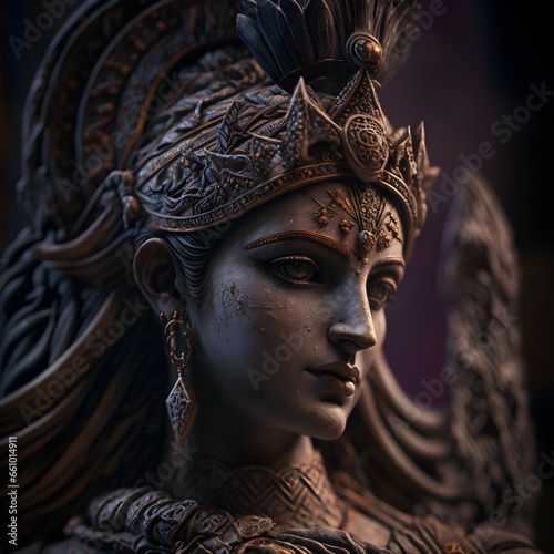 an ancient archeological Astarte Phoenician sculpture as a Metaverse avatar Depth of Field F28 high Contrast 8K Cinematic Lighting ethereal light intricate details extremely detailed incredible 