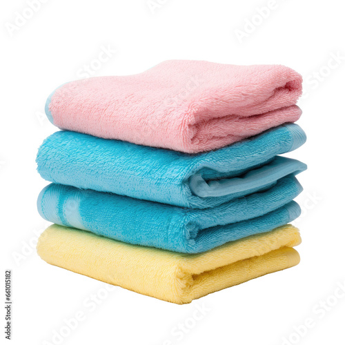 Towel on transparent background