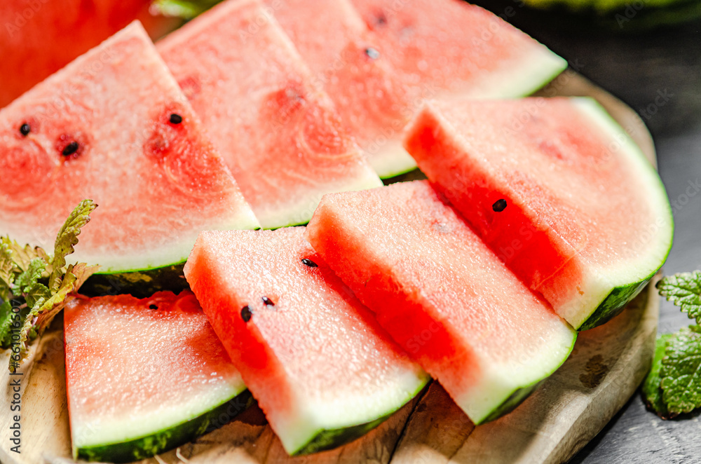 Sliced fresh watermelon. Sliced fresh watermelon.