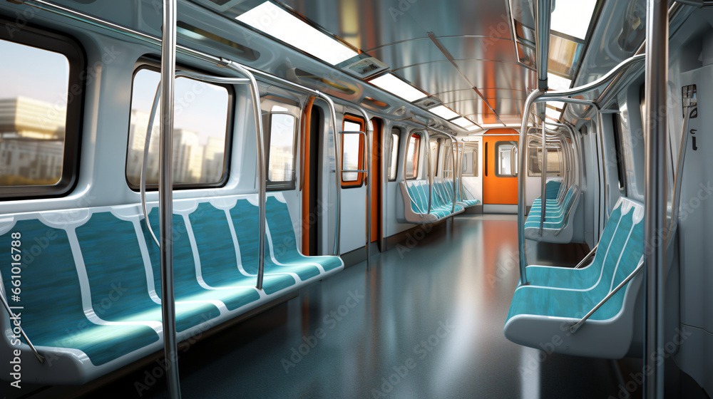 Subway car empty interior