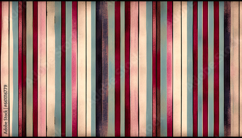 Rustic stripe repeating pattern, colored wood, generative ai