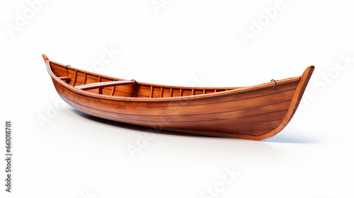 Wooden row boat