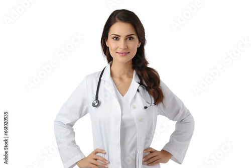 Obstetrician-Gynecologist Doctor On Transparent Background.