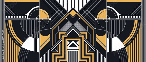 Abstract Art Deco geometric background