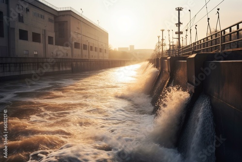 Water Power Plant. Generative AI