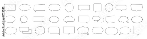 Speech Bubble set. Talk bubble. Cloud speech bubbles collection. Vector