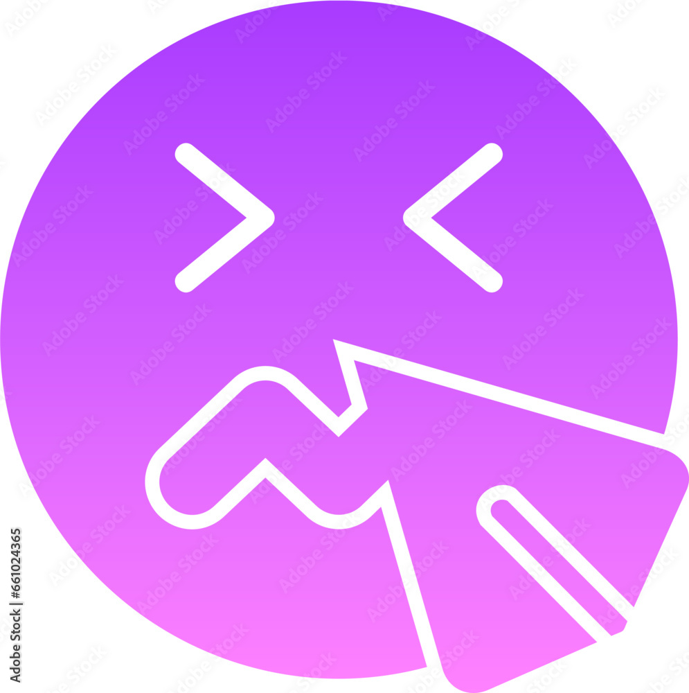 sneezing Glyph Gradient Icon pictogram symbol visual illustration sneezing Glyph Gradient Icon pictogram symbol visual illustration