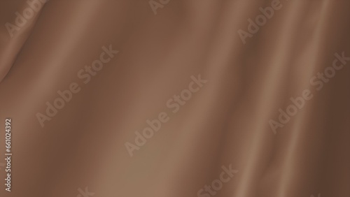 
Chocolate wavy background, dark brown color flowing liquid, smooth silk texture. Swirl flowing waves 3d rendering. photo