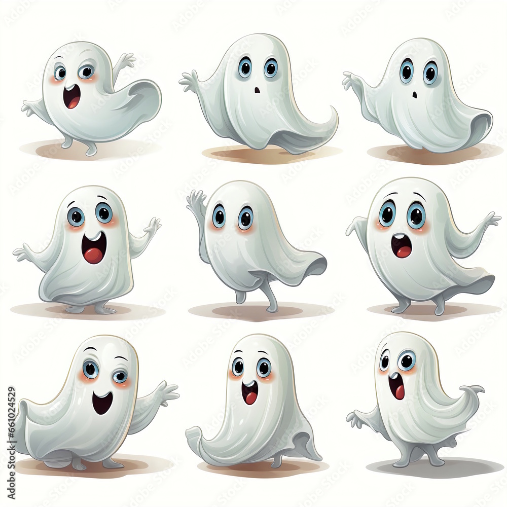Friendly Ghost Cartoon - Professional Design