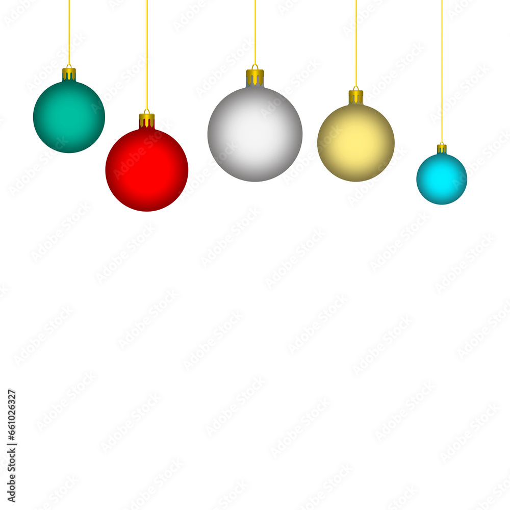 christmas balls on white background christmas balls on white background
