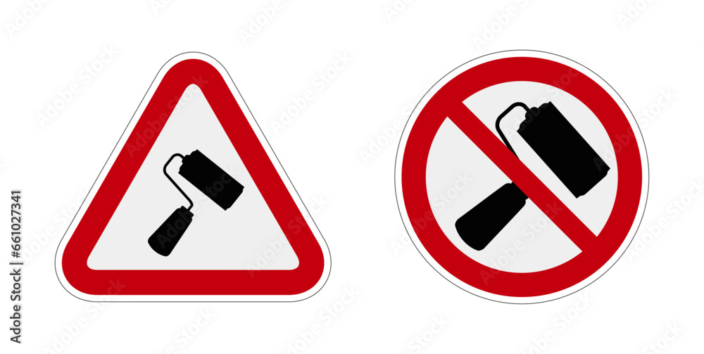 coller affiche interdit panneau rouge rond triangle barré coller affiche interdit panneau rouge rond triangle barré