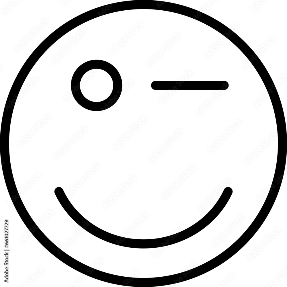 wink Line Icon pictogram symbol visual illustration wink Line Icon pictogram symbol visual illustration