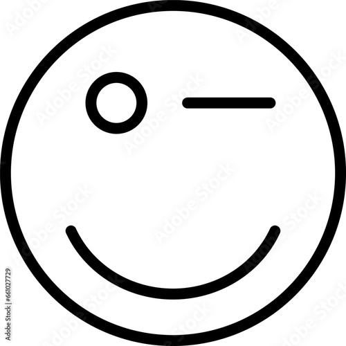 wink Line Icon pictogram symbol visual illustration