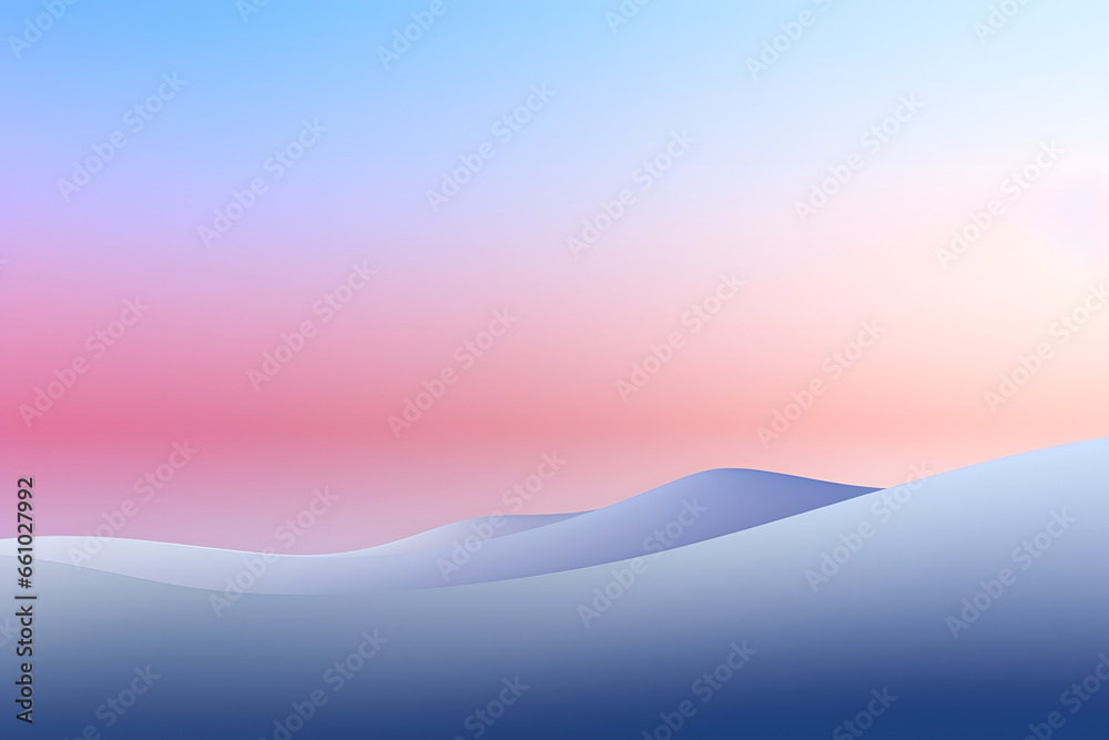 Gentle dunes under a gradient sky transitioning from pink to deep blue