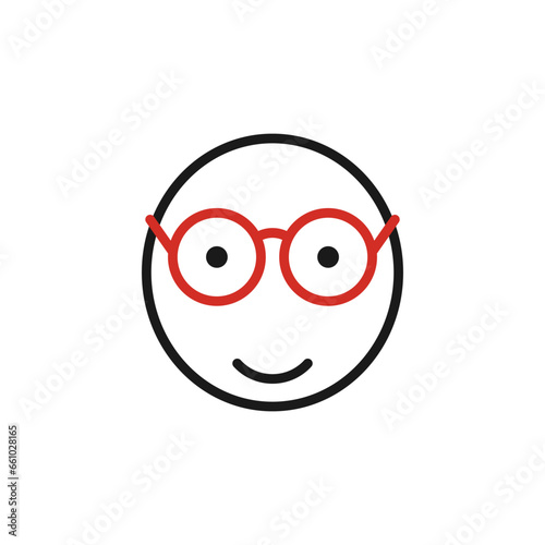 The man is wearing glasses with round lenses. 