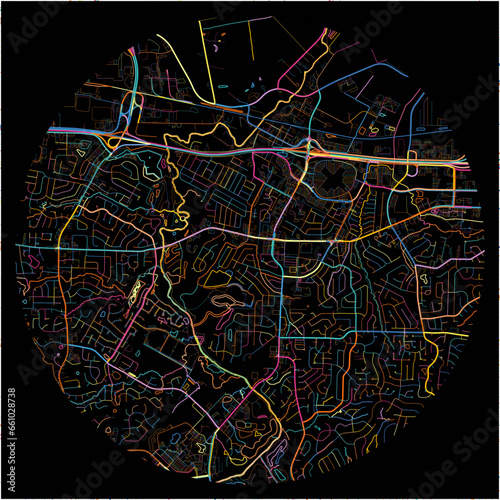 Colorful Map of St-Peters, Missouri with all major and minor roads.