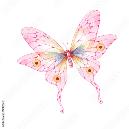 Wallpaper Mural watercolor butterfly illustration isolated png transparent background. Torontodigital.ca