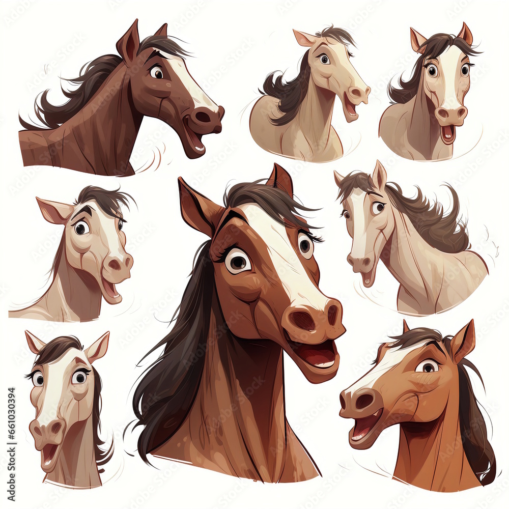 Happy Horse Cartoon - Professional Design Happy Horse Cartoon - Professional Design