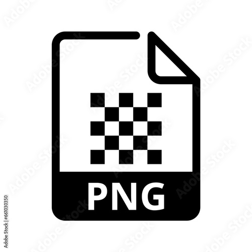 PNG File Icon. Vector File Format. Image File Extension Modern Flat Design
