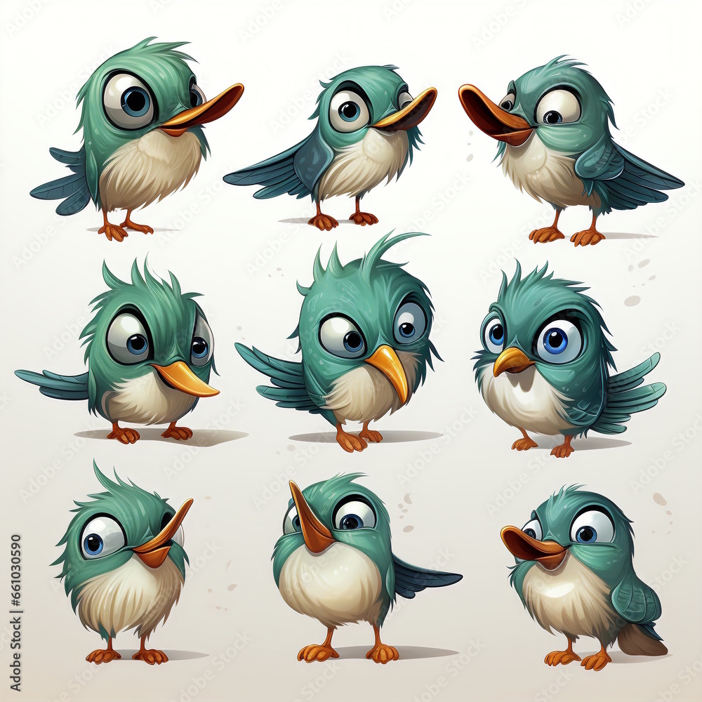 Fototapeta premium Delightful Hummingbird Cartoon - Professional Design