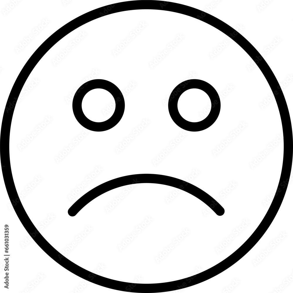 frown Line Icon pictogram symbol visual illustration