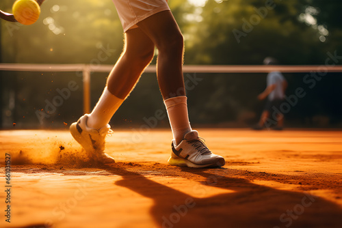 tennis player in action ai generative