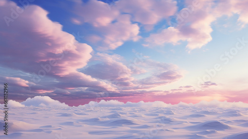 冬の夢の空｜Winter's Dreamy Sky Generative AI