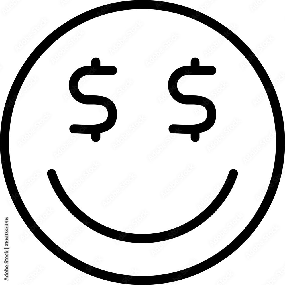 Naklejka premium money Line Icon pictogram symbol visual illustration