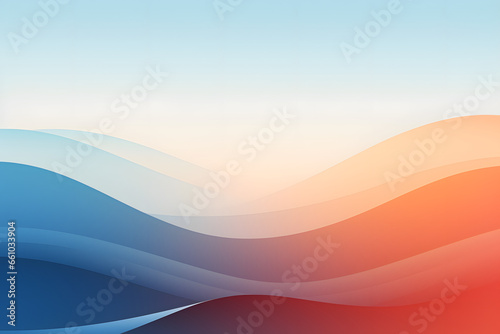 Wavy abstract design blending from deep blue to vibrant red