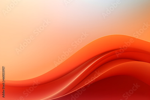 Flowing red waves on a gradient orange background