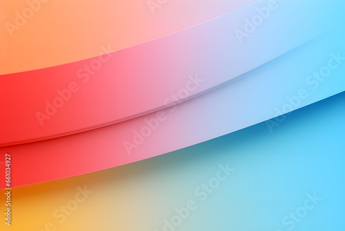 Soft curved layers showcase a gradient from pink to turquoise