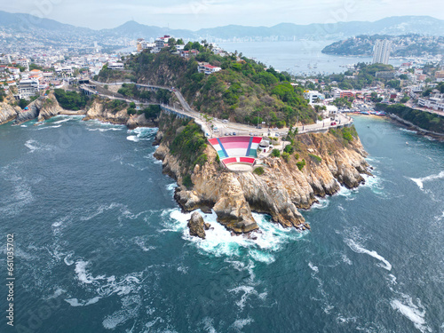 Open-Air Auditorium at Sinfonia del Mar, Acapulco - Distant Shot with Cliffs photo