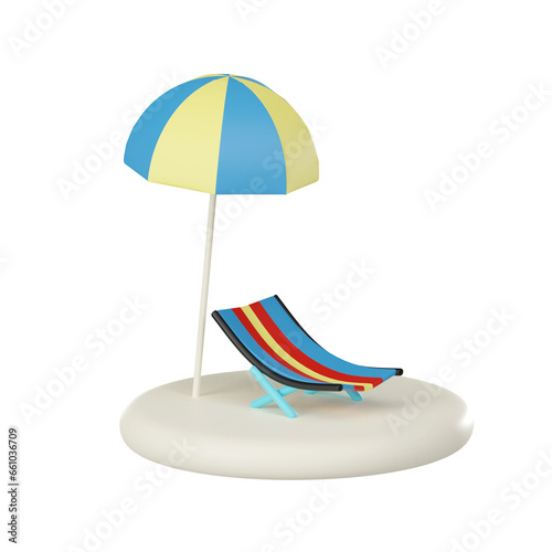 beach sand chair 3D summer icons can be used in various digital and design contexts. They might appear as part of mobile app icons, website graphics,or in marketing materials for summer  products 