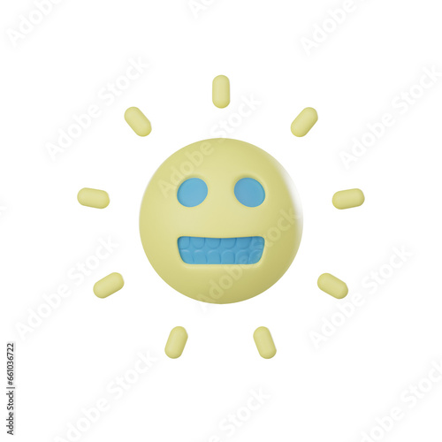 sun 3D summer icons can be used in various digital and design contexts. They might appear as part of mobile app icons, website graphics, or in marketing materials for summer-related products or events