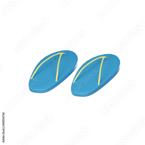 sandals 3D summer icons can be used in various digital and design contexts. They might appear as part of mobile app icons, website graphics, or in marketing materials for summer-related products 