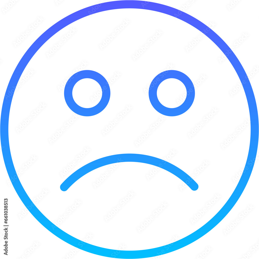 frown Line Icon pictogram symbol visual illustration frown Line Icon pictogram symbol visual illustration