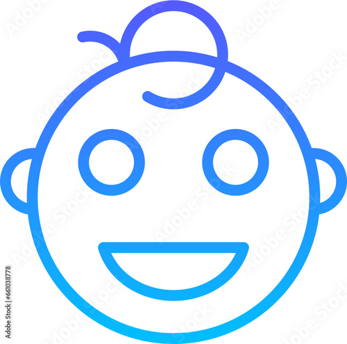 grinning Line Icon pictogram symbol visual illustration