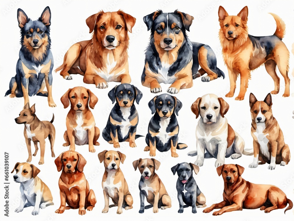 A Group Of Dogs A Group Of Dogs