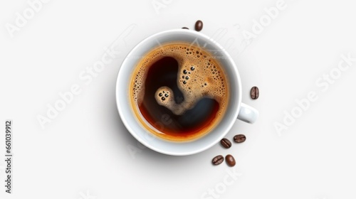 White coffee cup isolated in transparent PNG mug with.Generative AI