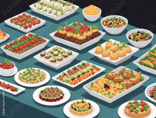 A Table Full Of Different Types Of Food