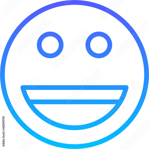 Smiley Emoji Emoticon Line Gradient Icon pictogram symbol visual illustration 