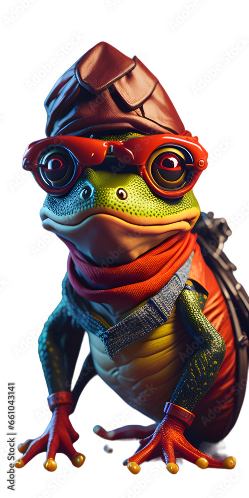 Fototapeta premium Cool dressed frog