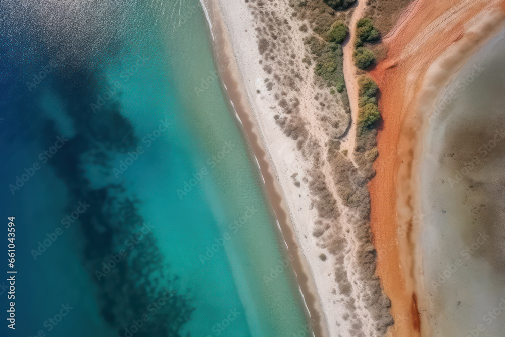 aerial view of sea and beach, natural environment
