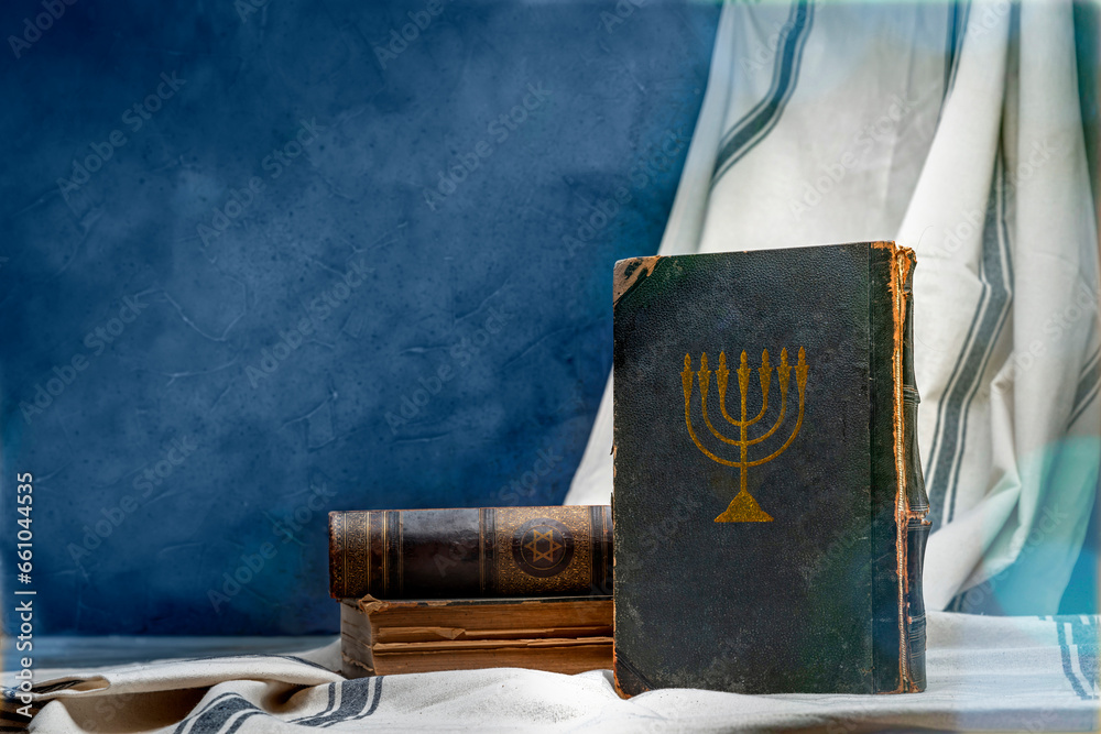 Old book Talmud, Hebrew Rabbinic Judaism, Jewish religious law. Torah