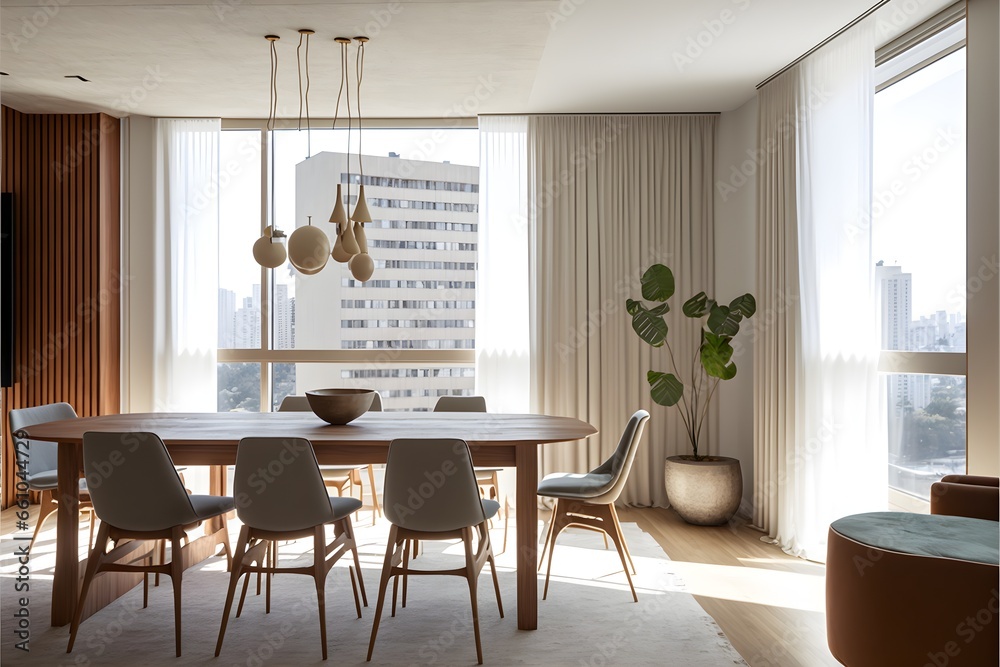 Interior photography of Residential Building integrated Living dining ...