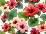 Seamless Tropical Flower Pattern