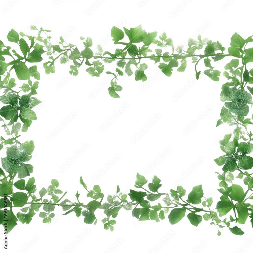 Vines, leaf, border frame PNG transparent background