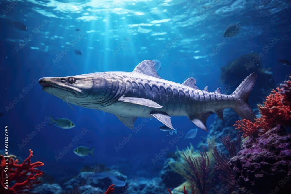 Large Fish Swimming in Aquarium Large Fish Swimming in Aquarium