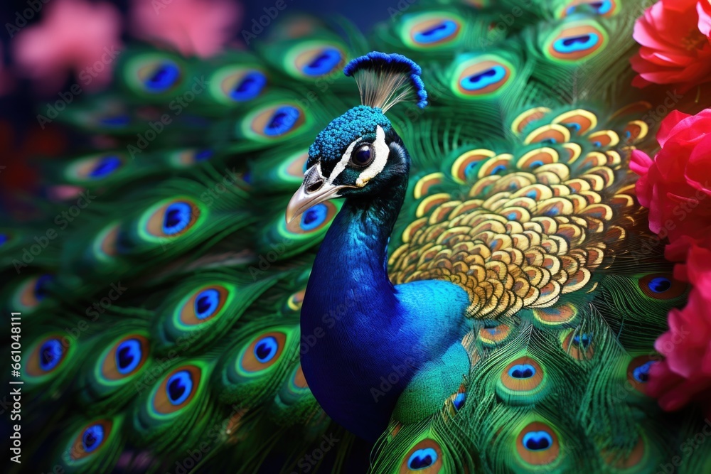 Close Up of Colorful Peacock Feathers Close Up of Colorful Peacock Feathers