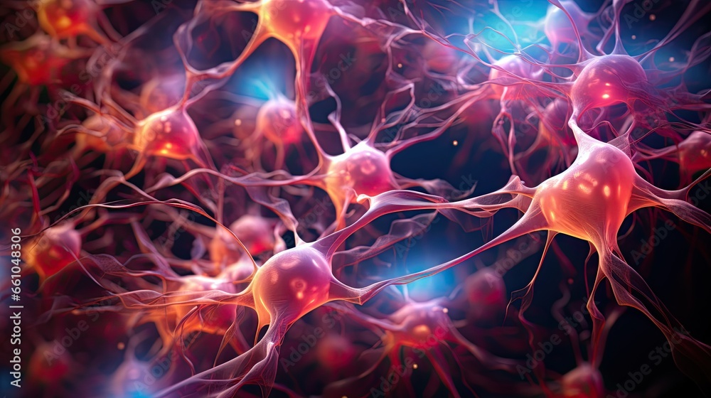 Science Brain Image Microscopic macroscopic close view of neuronal connexions in a human ...